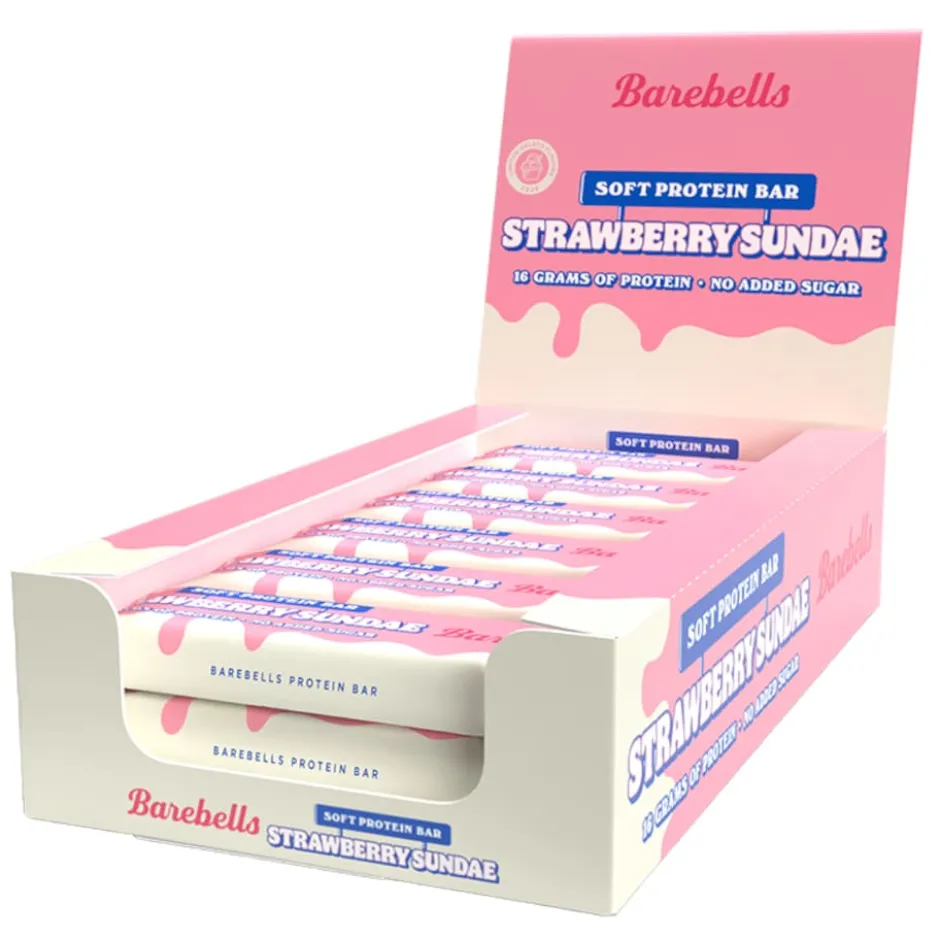 Barebells Soft Protein Bar Strawberry Sundae 12x55g