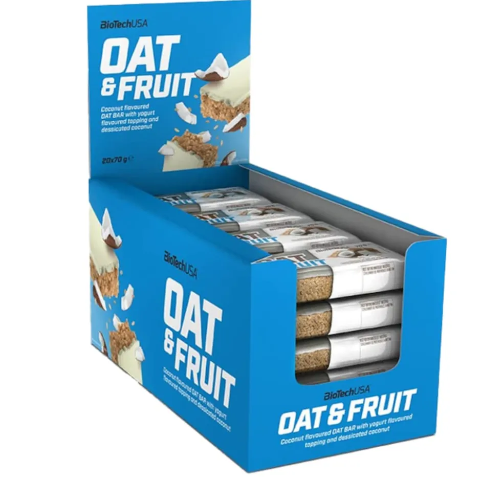 BioTechUSA Oat & Fruit Bar Coconut Yoghurt 20x70g