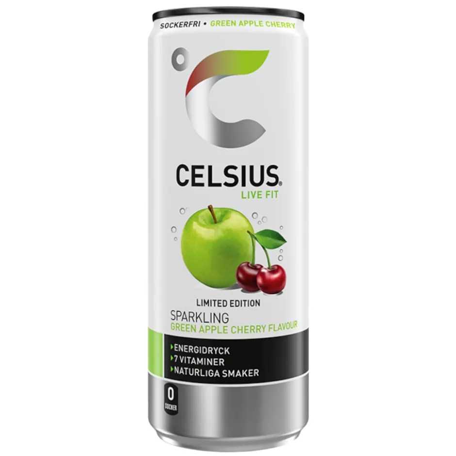 Celsius Green Apple Cherry 250ml