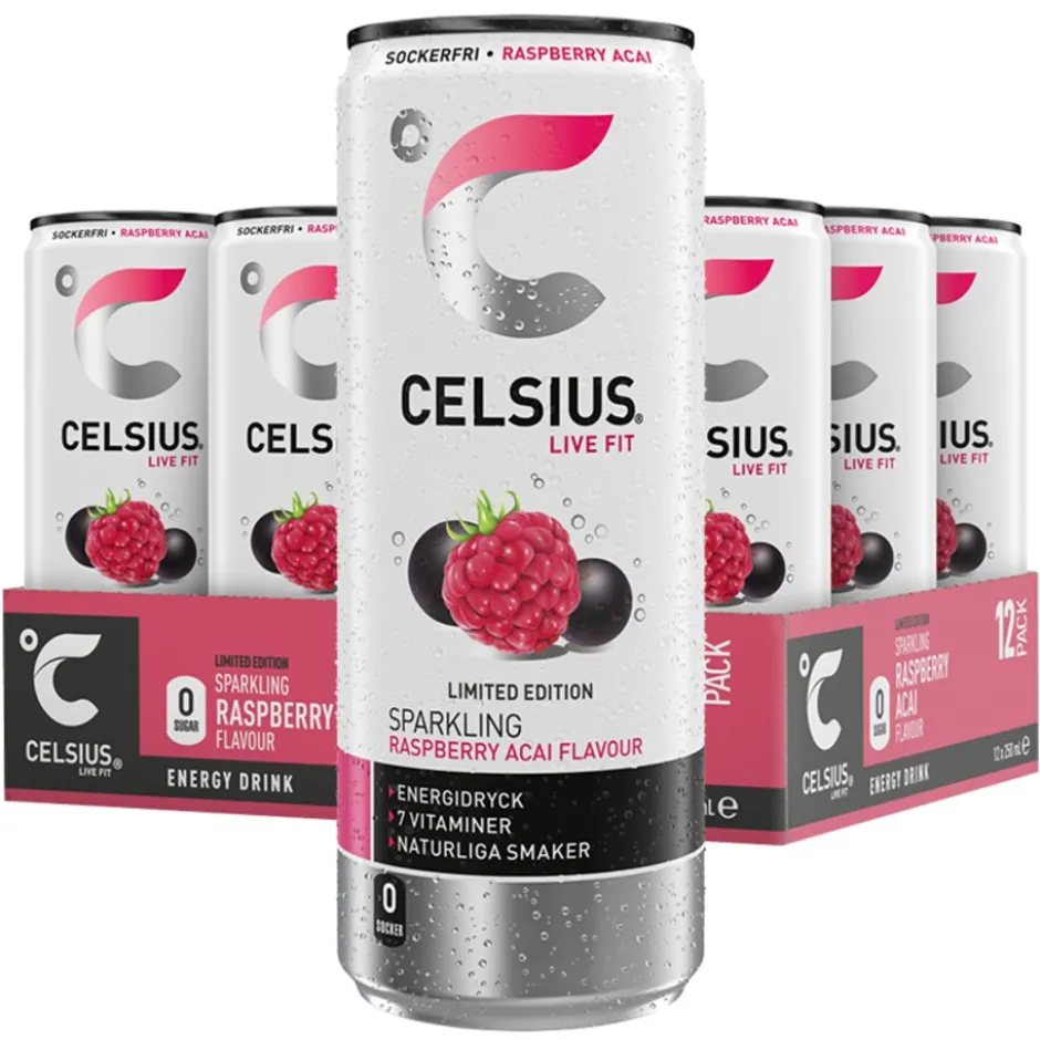 Celsius Raspberry Acai 12x250ml