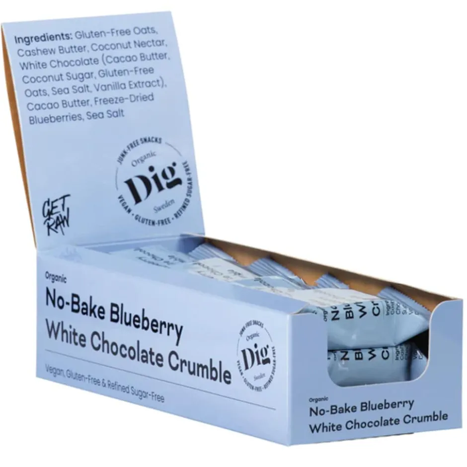 DIG No-Bake Blueberry White Chocolate Crumble 12x35g
