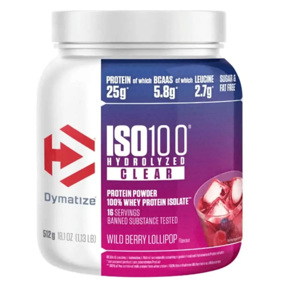 Dymatize Iso 100 Clear Wild Berry Lollipop 512g