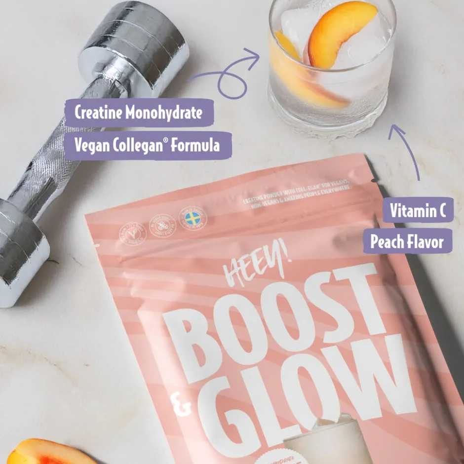 Heey! Boost&Glow Creatine + Coll-egan Ice Tea Peach 300g