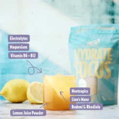 Heey! Hydrate & Focus Raspberry Lemonade 240g