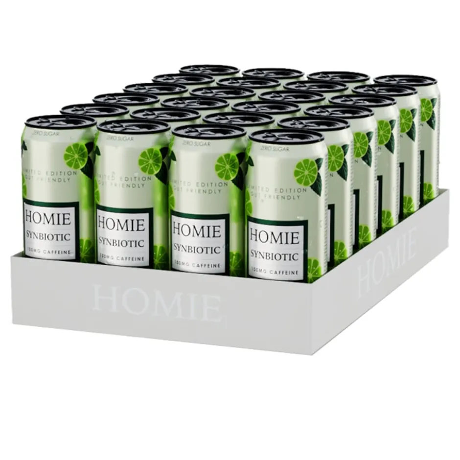 Homie Wake Up Synbiotic Lime Mint 24x330ml