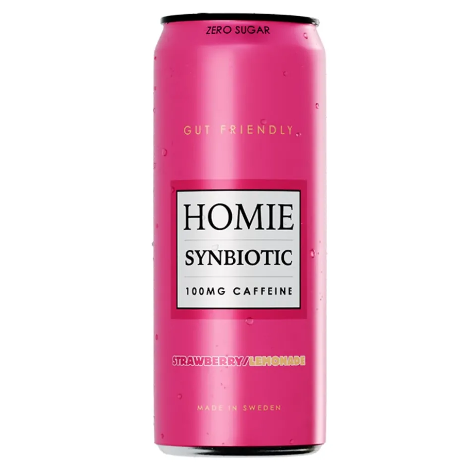Homie Wake Up Synbiotic Strawberry Lemonade 330ml