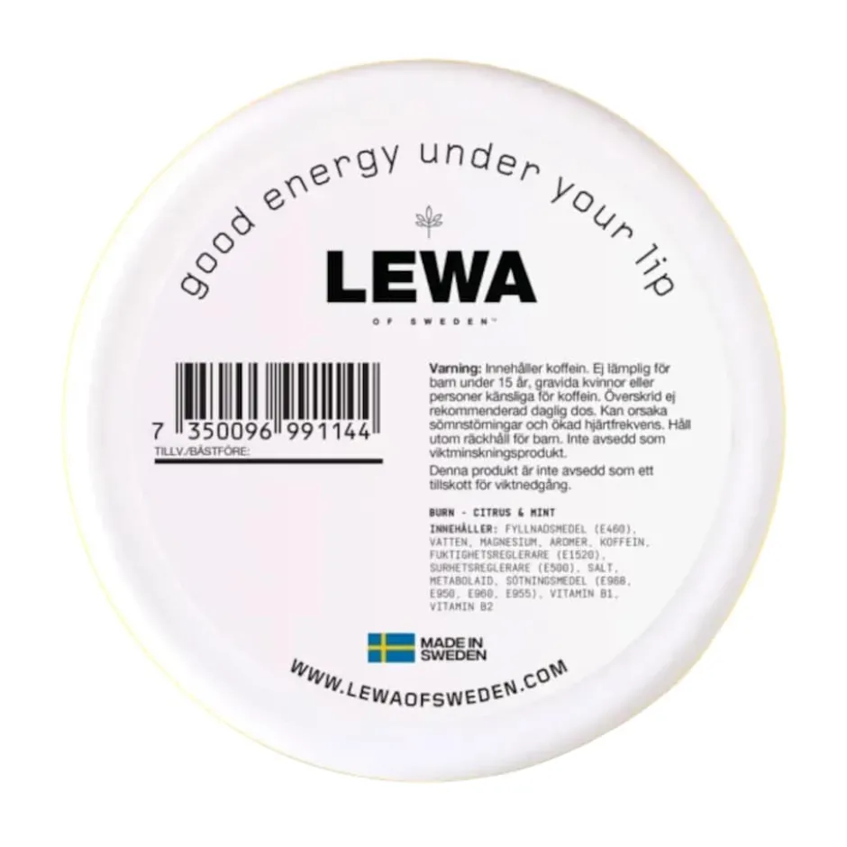 LEWA Burn Citrus & Mint Nikotinfritt snus 1 dosa