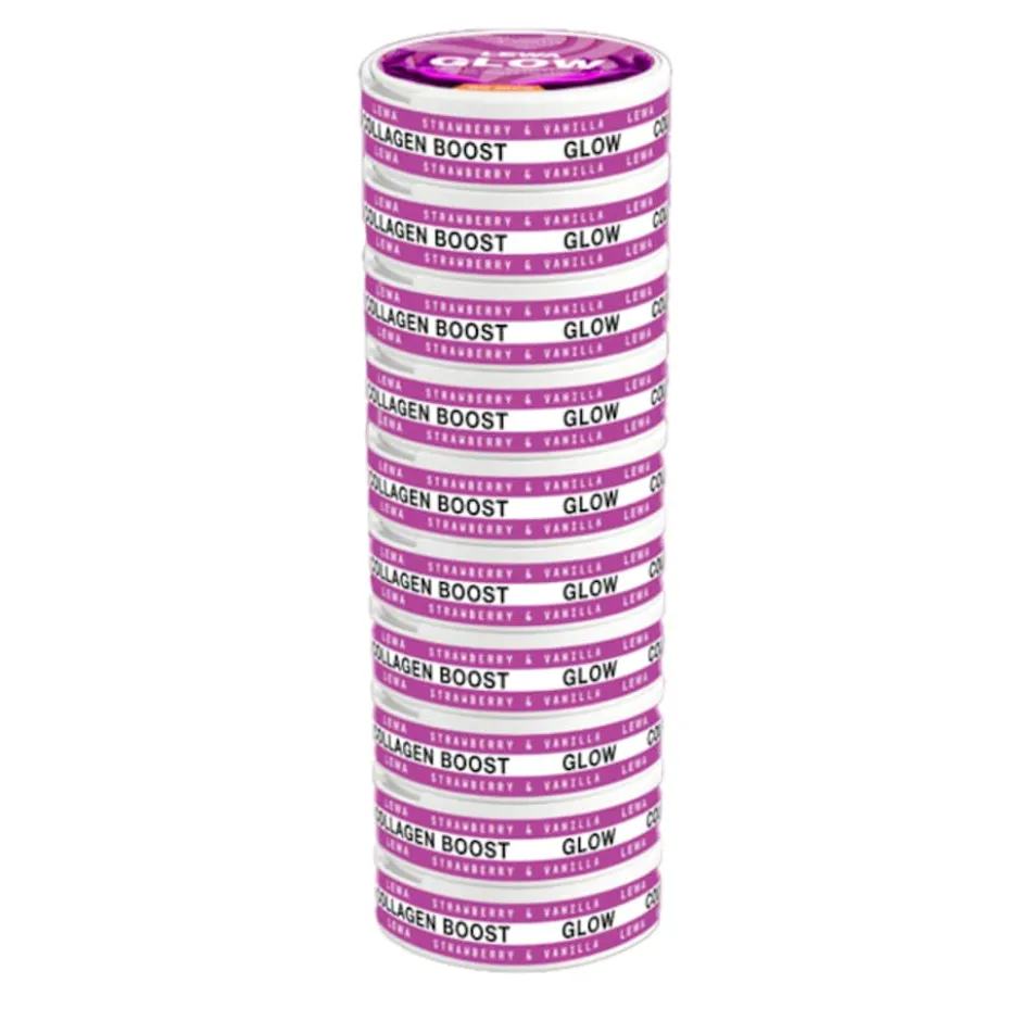 LEWA GLOW Strawberry & Vanilla Nikotinfritt snus 10-pack