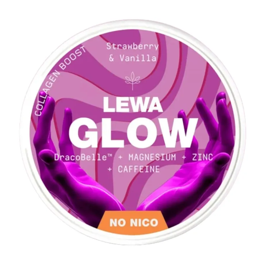 LEWA GLOW Strawberry & Vanilla Nikotinfritt snus 1 dosa