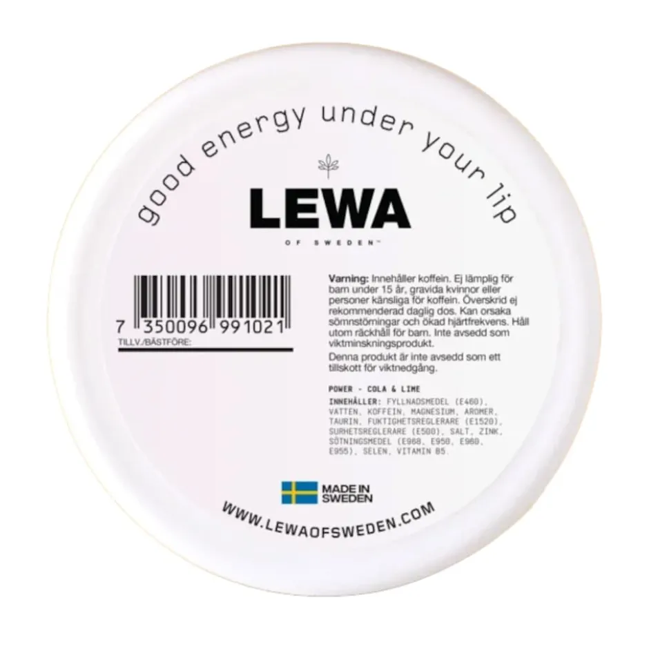 LEWA Power Cola & Lime Nikotinfritt snus 10-pack