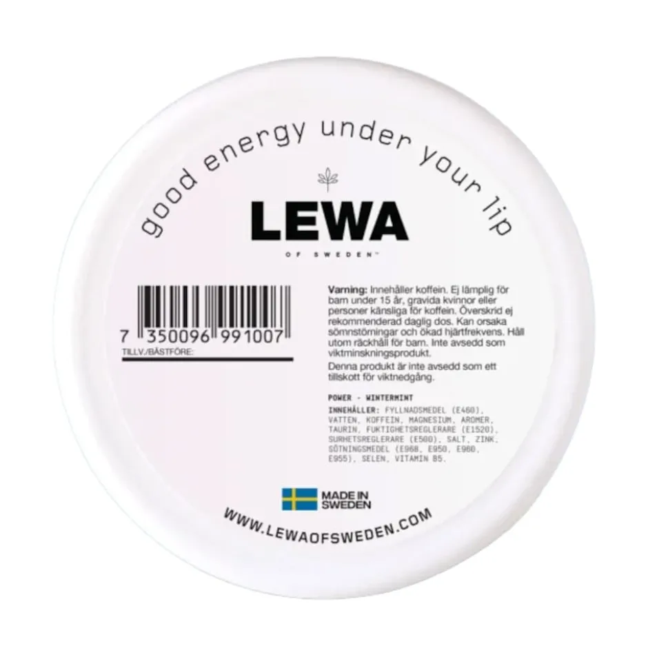 LEWA Power Wintermint Nikotinfritt snus 10-pack
