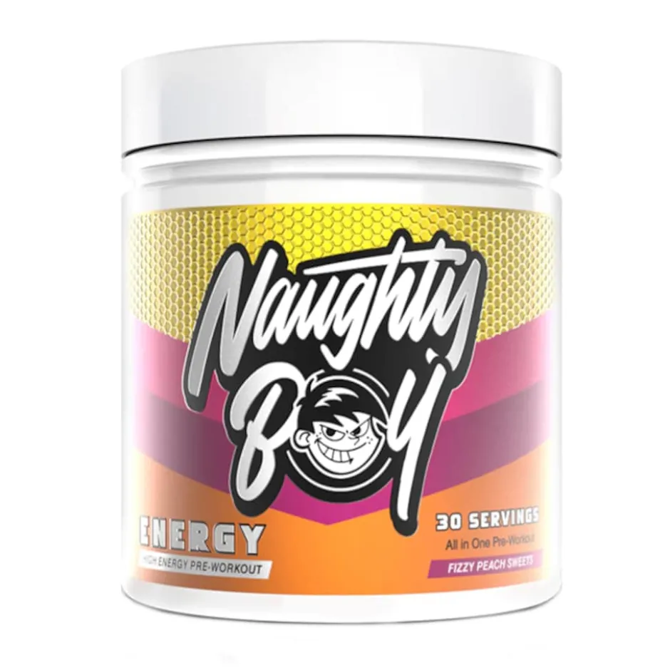 Naughty Boy Energy PWO Fizzy Peach Sweets 390g
