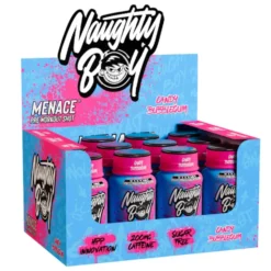 Naughty Boy Menace Pre-Workout Shot Candy Bubbelgum 12x60ml
