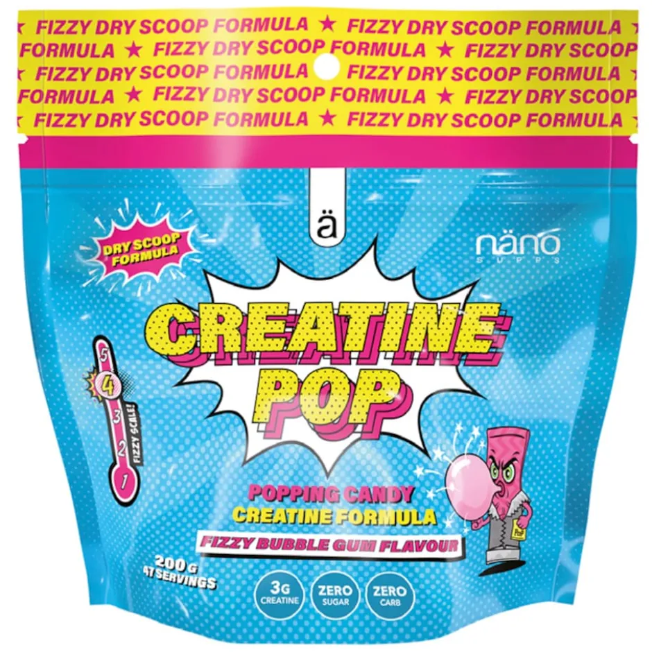 Näno Supps Creatine Pop Fizzy Bubblegum 200g