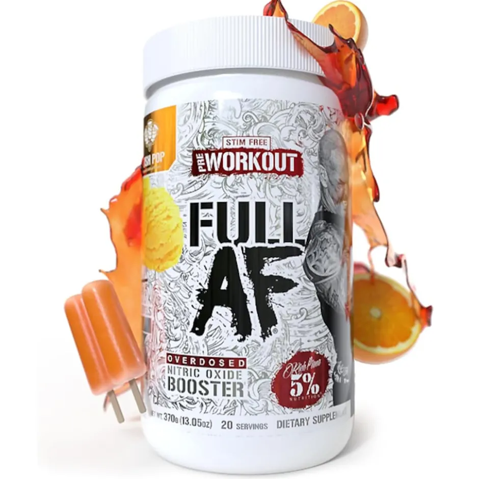 5% Nutrition FullAF Pre-Workout | Stim-Free Push Pop 370g