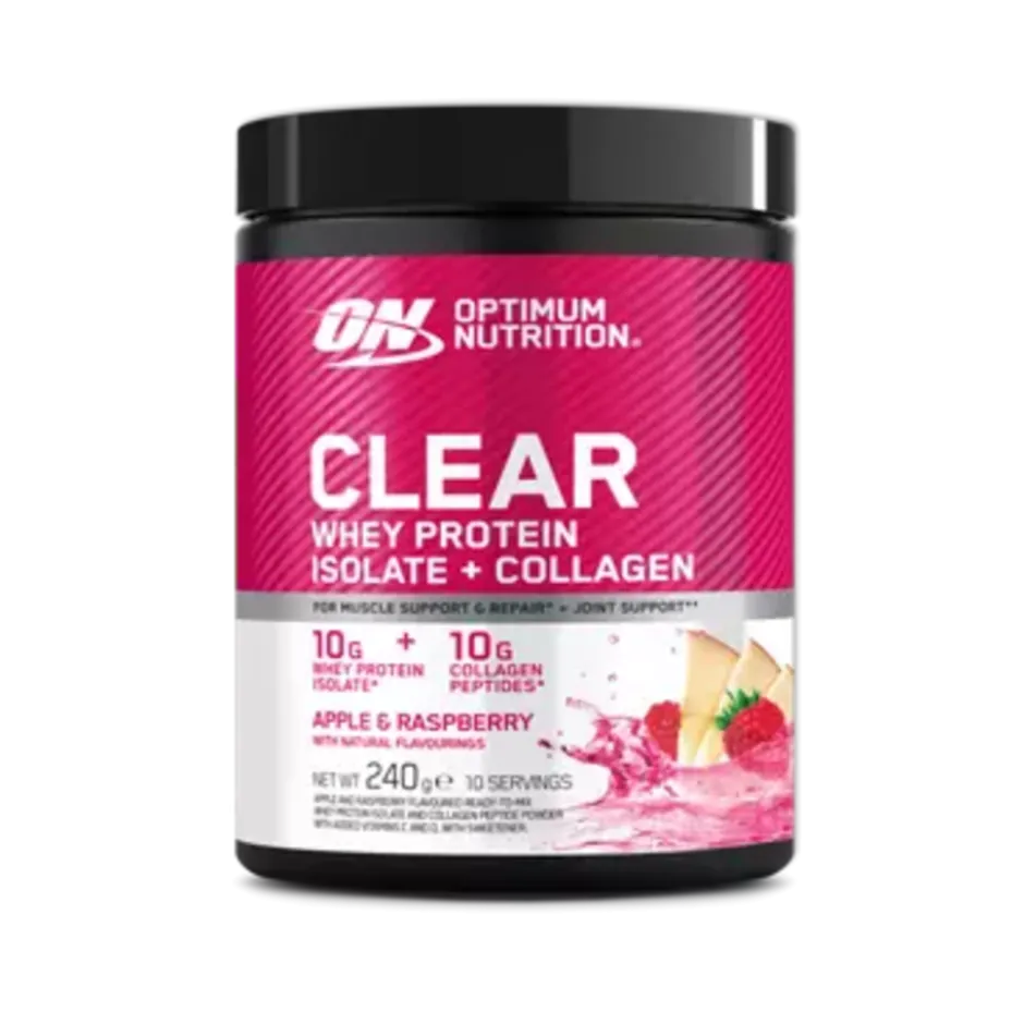 Optimum Nutrition Clear Whey Protein Isolate+Collagen Apple & Raspberry 240g