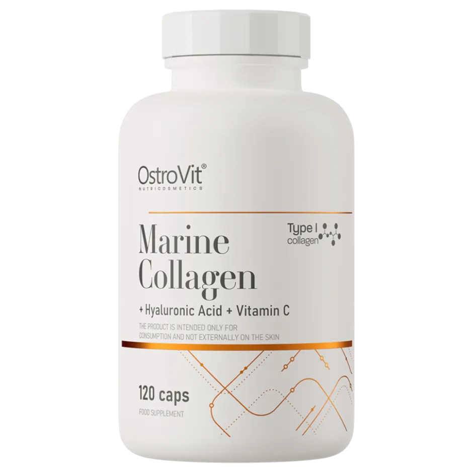 OstroVit Marine Collagen + Hyaluronic Acid + Vitamin C 120 Kapslar