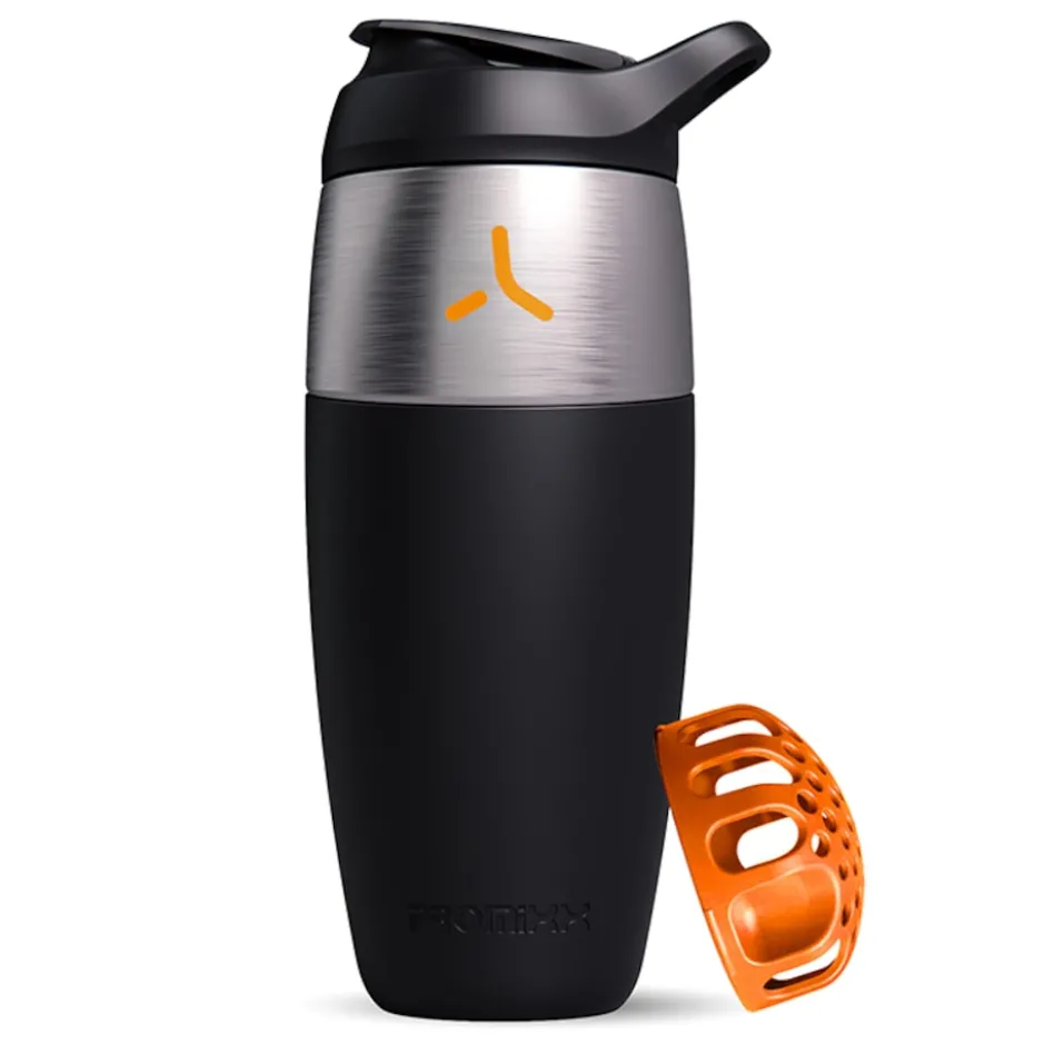 Promixx Single Wall Stainless Steel Shaker Black 950ml