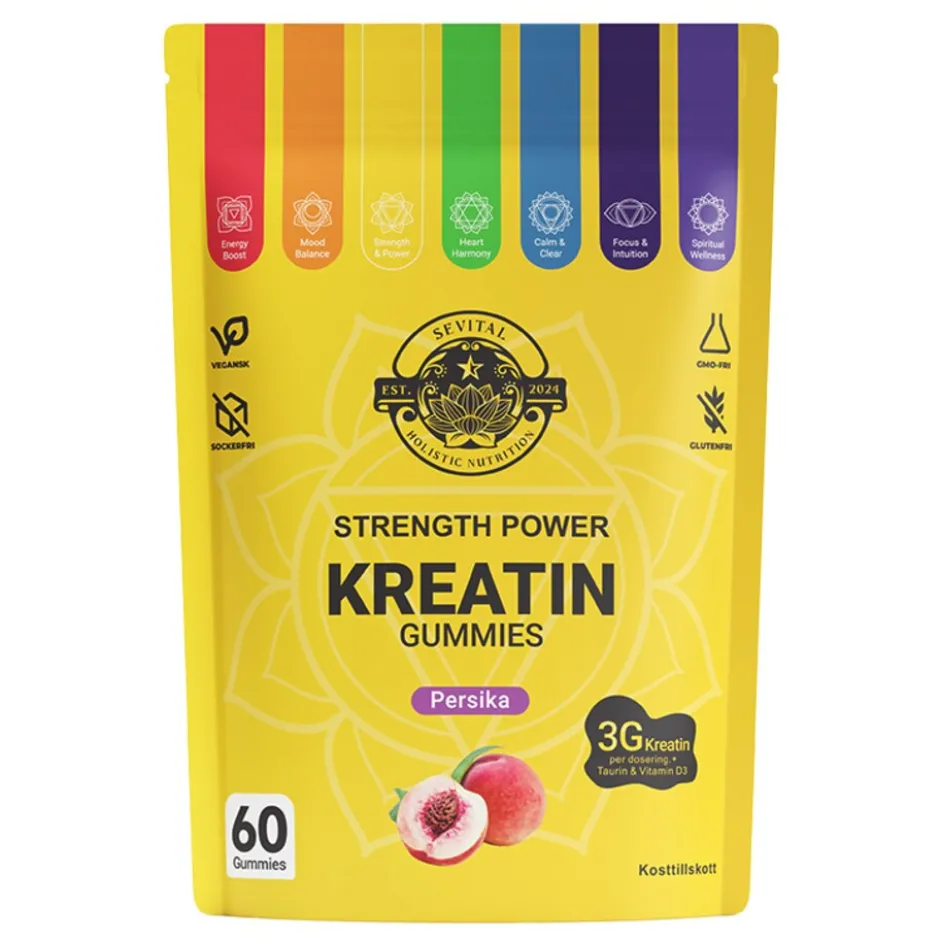 Sevital Kreatin Gummies Persika 60st
