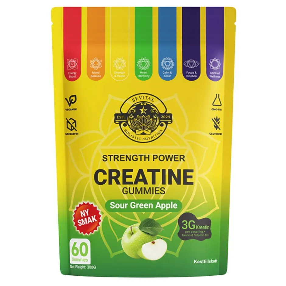 Sevital Kreatin Gummies Sour Green Apple 60st