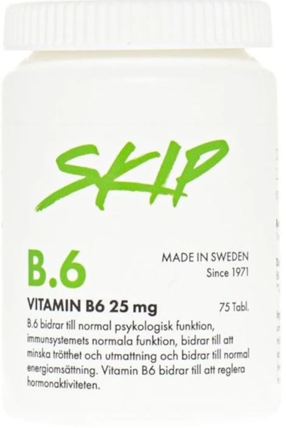 Skip Nutrition B6 25mg 75 tabletter