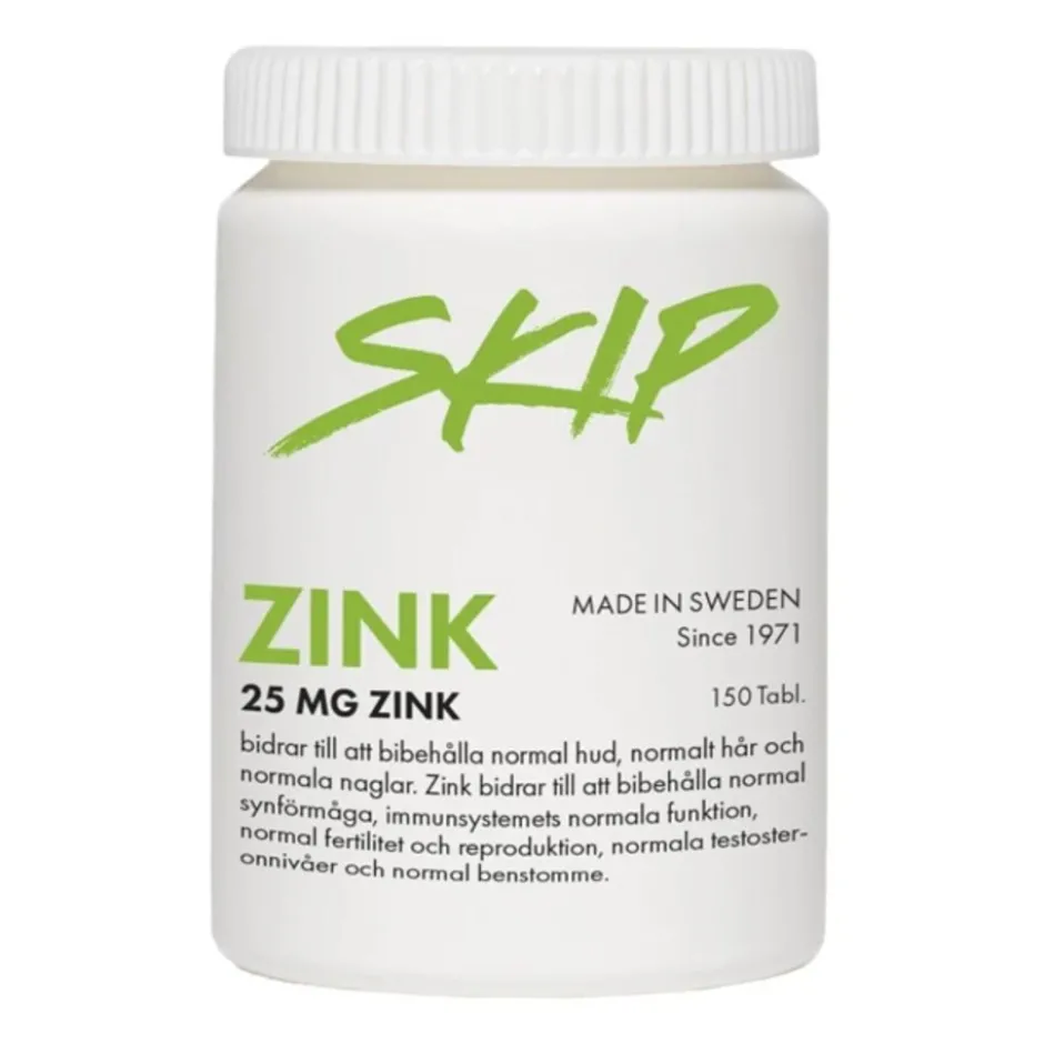 Skip Nutrition Zink 25mg 150 tabletter