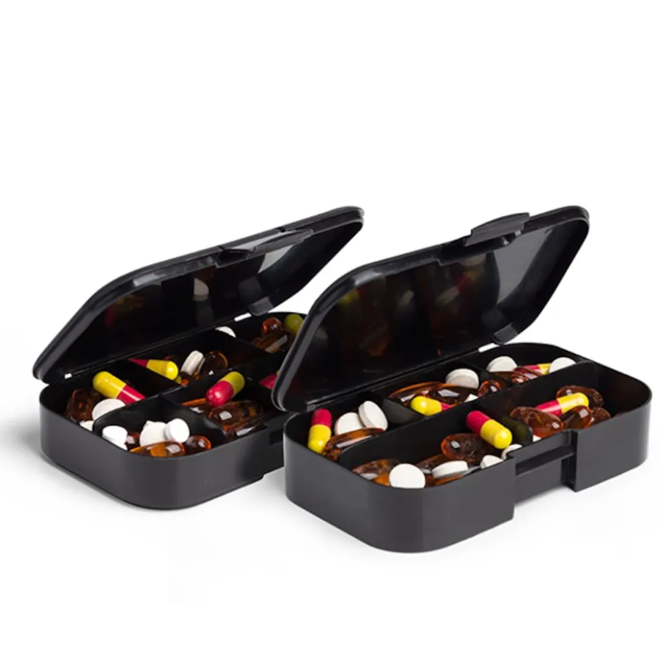 SmartShake Pill Box Organizer Black