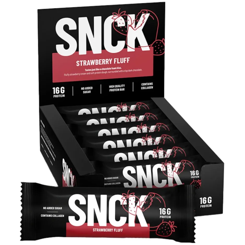 SNCK Proteinbar Strawberry Fluff 12x55g
