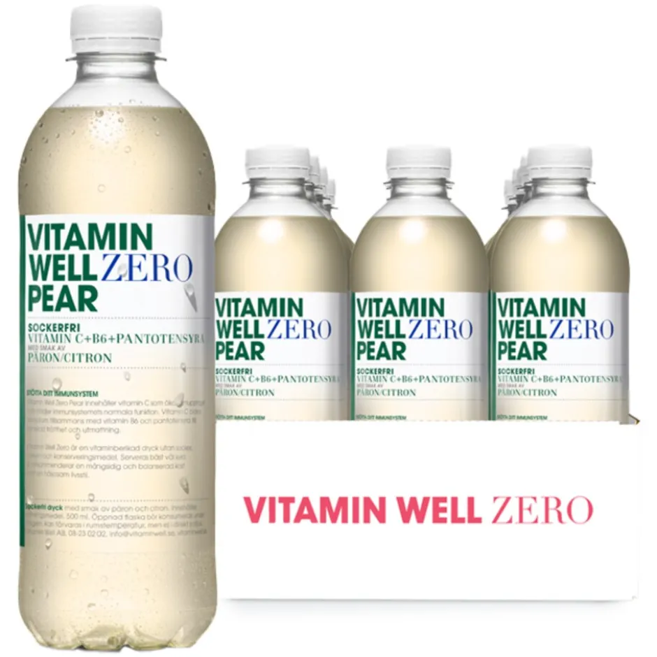 Vitamin Well Zero Pear 12x500ml
