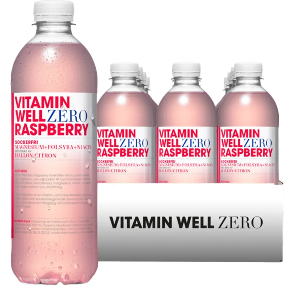 Vitamin Well Zero Raspberry 12x500ml